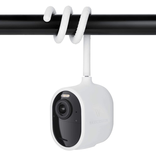 Wasserstein White Adjustable Gooseneck Twist Mount for Arlo Pro 3/Pro 4/Ultra/Ultra 2 (1-Pack)