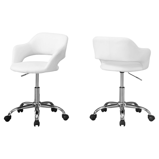Monarch Specialties Monarch Faux Leather Office Chair - White