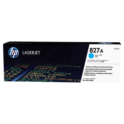HP 827A (CF301A) Cyan Original LaserJet Toner Cartridge - CF301A