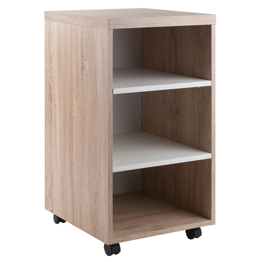 Winsome Wood Kenner Reclaimed Wood and White 3-shelf Office Cabinet
