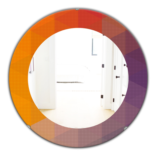 Designart Canada 24-in L x 24-in W Round Dotted Geometry Polished Wall Mirror