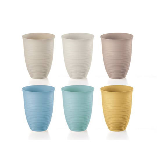 Guzzini Tierra Assorted Colours 17-fl oz. Plastic Tumbler Glasses - Set of 6