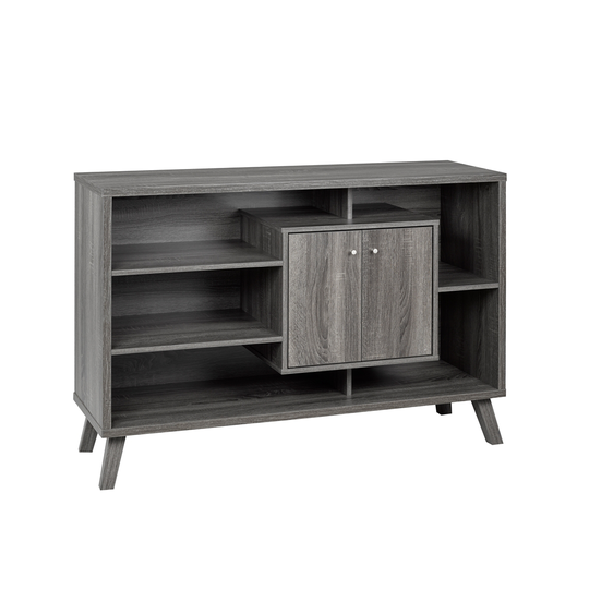 Brassex Multi-Tier Buffet/Server with Storage in Grey Finish - 33.25-in x 15.25-in x 47.25-in