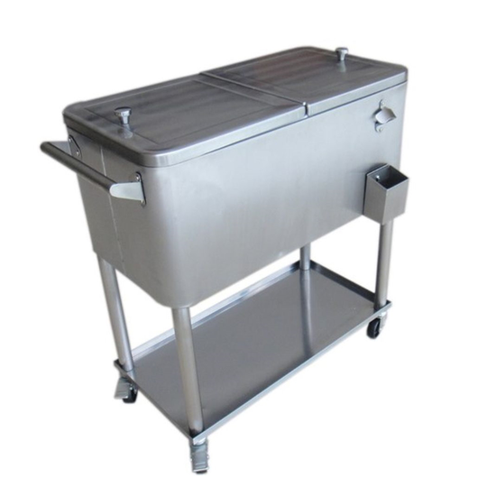 Permasteel Stainless Steel 75.7-L Wheeled Insulated Cart Cooler