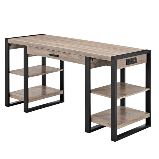 Walker Edison 60-in Wood Computer Desk - Driftwood