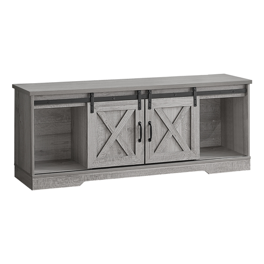 Monarch Specialties Grey Wood-look TV Stand