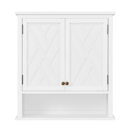 Alaterre Coventry 27-in W x 32-in H x 9-in D White Bathroom Wall Cabinet