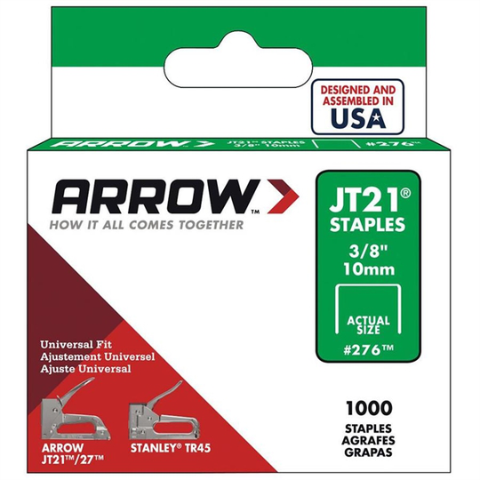 Arrow JT21 3/8-in Light-Duty Staples (1,000-Count)