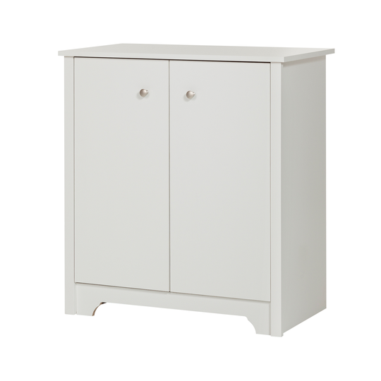 South Shore Furniture Vito Small 2-Door Storage Cabinet - White