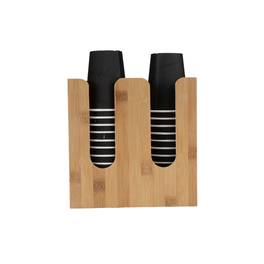 Mind Reader Bamboo 2-Compartment Coffee Organizer