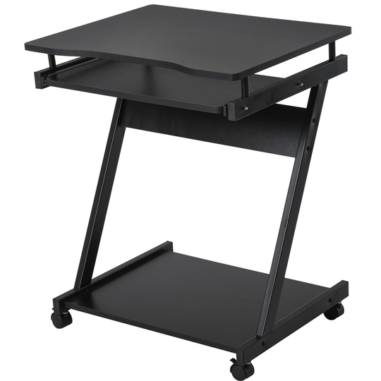 HomCom 23.5-in Black Modern/Contemporary Computer Desk