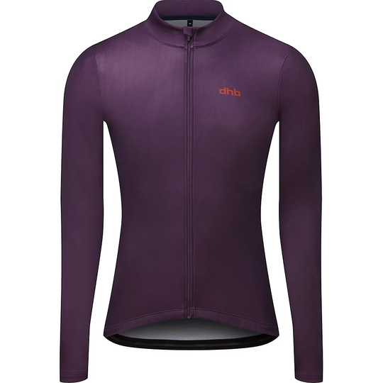 dhb Classic Long Sleeve Jersey - Plain - M} - Purple Pennant